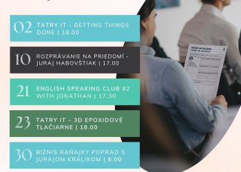 Marcová ponuka podujatí v Coworking Poprad
