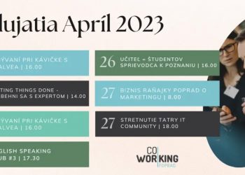 Aprílová ponuka podujatí v Coworking Poprad